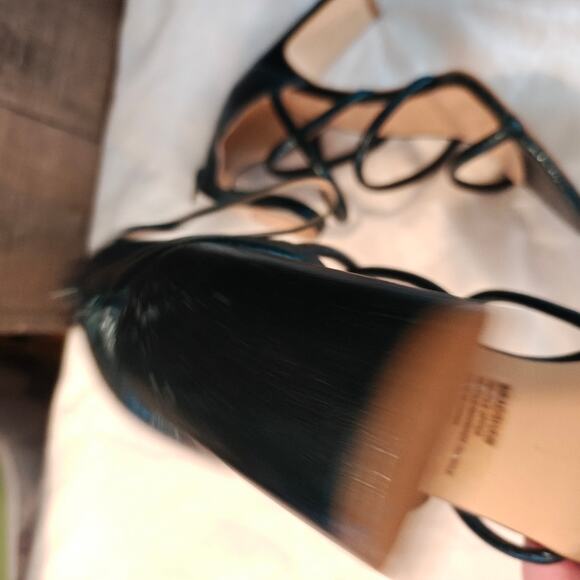 Bradshaw Caged Strappy Emerald Shimmer Green Heels 9 Sex in‎ the City Y2K - Picture 8 of 14